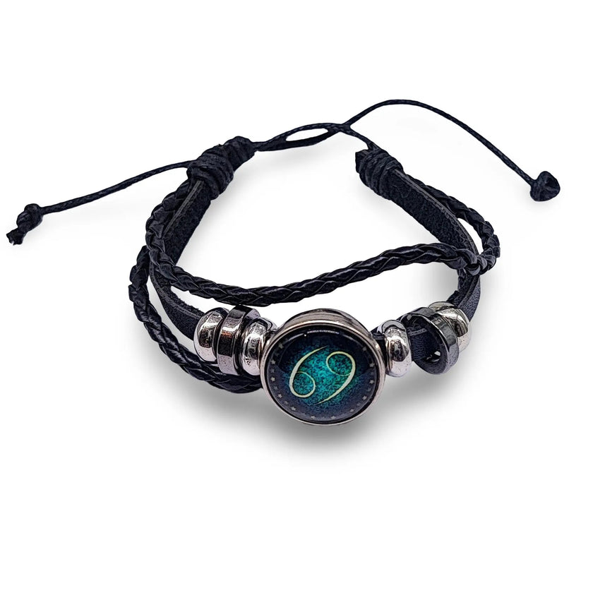 Bracelet -Leather -Celestial Zodiac Sign & Constellation