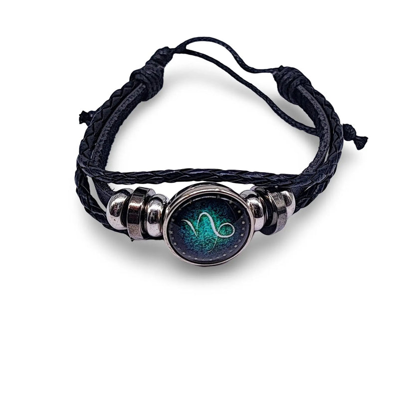 Bracelet -Leather -Celestial Zodiac Sign & Constellation