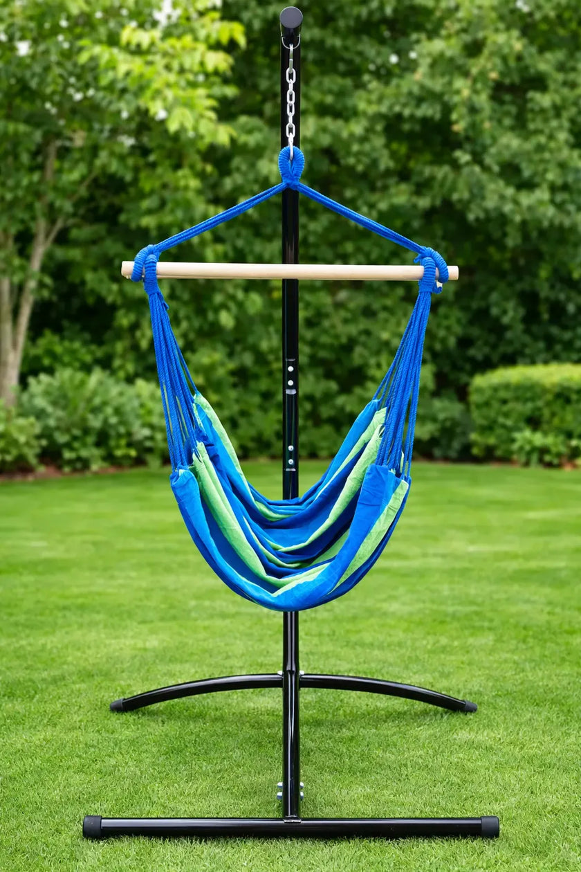 Chaise hamac brésilienne avec support universel.