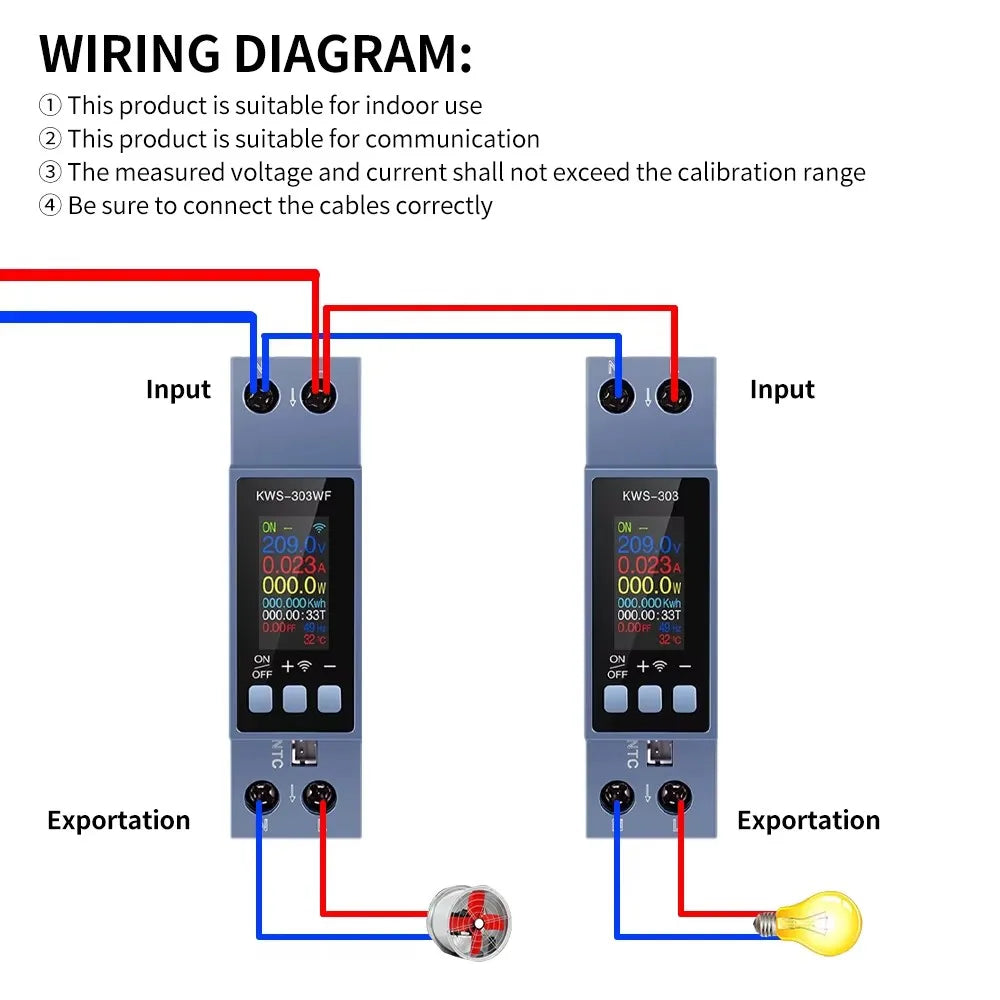 Multi-Function Voltage/ Current Power Meter AC 85-290V - 0-40A