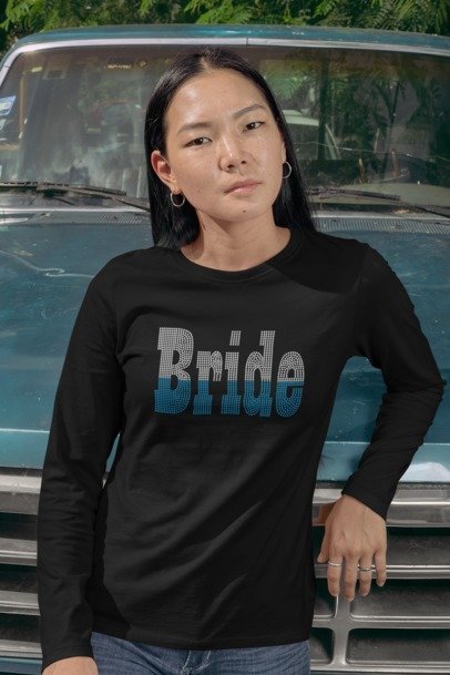 Bride Rhinestone Shirt – Wedding Day Sparkle Bling Tee | Blingdazzel