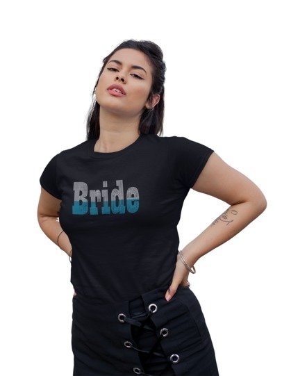 Bride Rhinestone Shirt – Wedding Day Sparkle Bling Tee | Blingdazzel