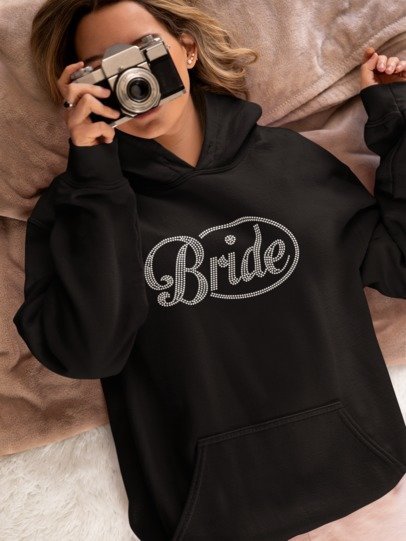 Bride in Circle Rhinestone Shirt – Wedding Day Sparkle Bling Tee | Blingdazzel