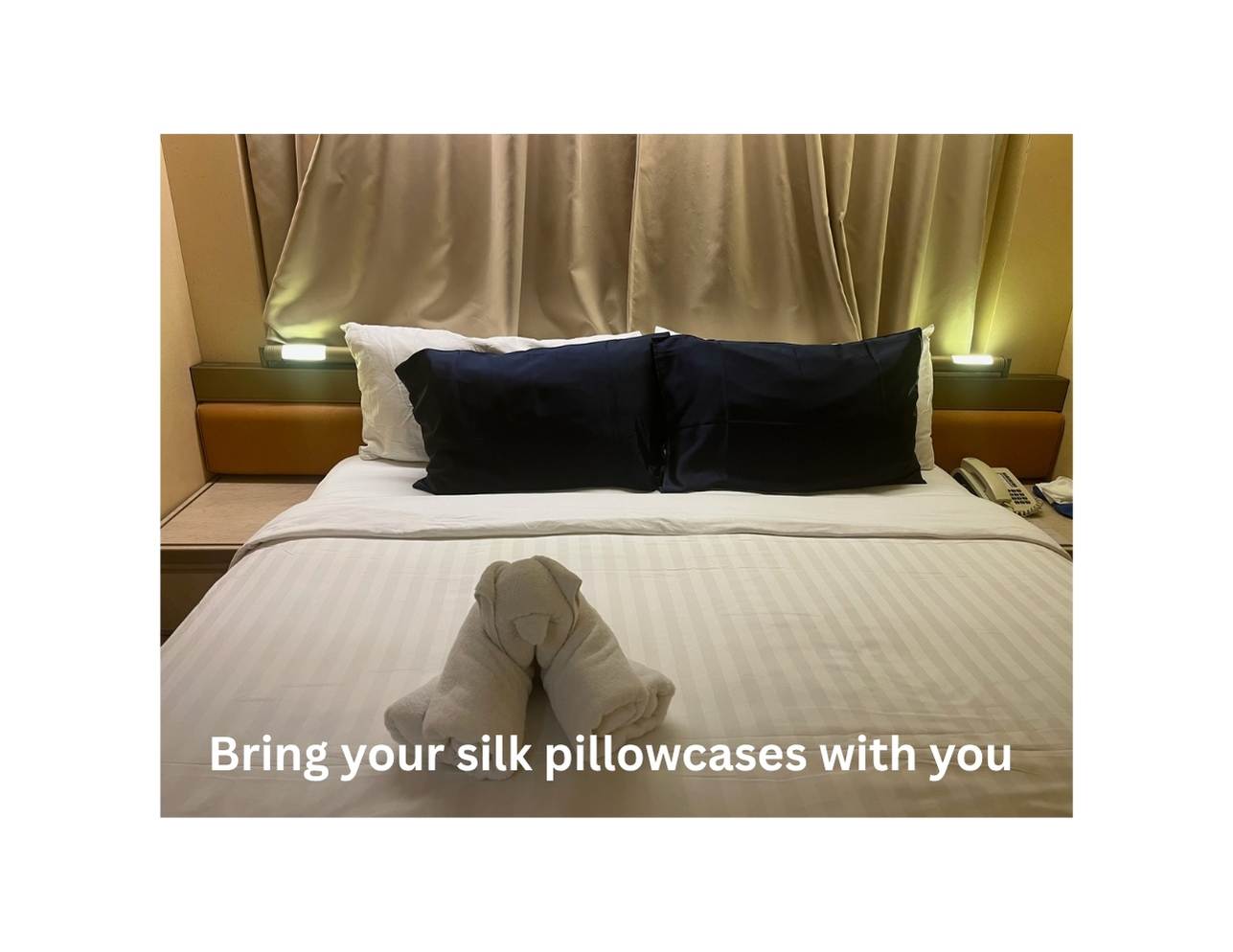 Silk Pillowcase Navy Blue (Envelope Style)