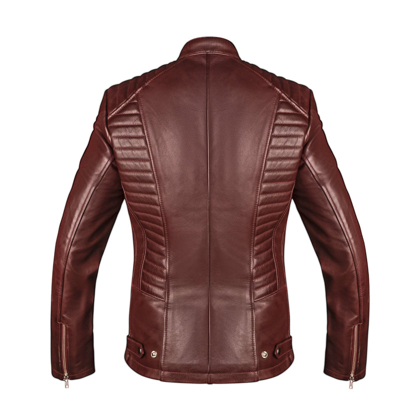 Valkyrie Burgundy Leather Jacket