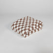 Chocolate Milk & White Check Print Toddler Blanket