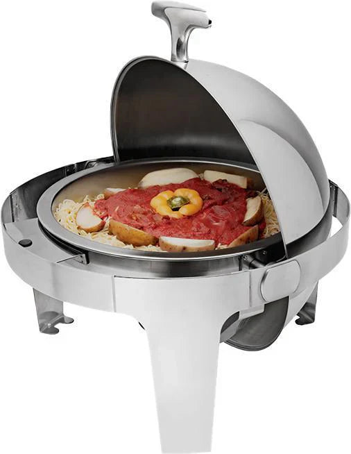 Browne - Rondo Round Chafer, w/Roll Top Cover, 7qt/6.6L, 22.5x20