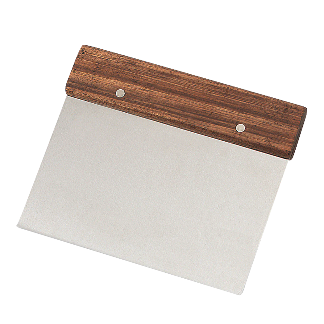 Browne - Racloir à pâte, manche en bois dur, lame en acier inoxydable, 5x7