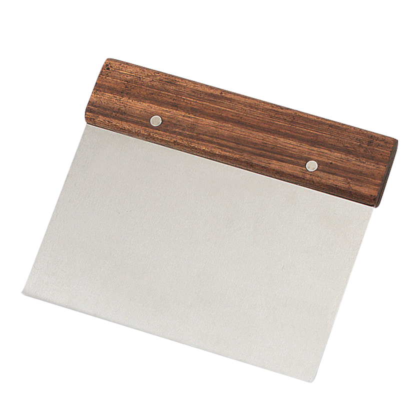 Browne - Racloir à pâte, manche en bois dur, lame en acier inoxydable, 5x7