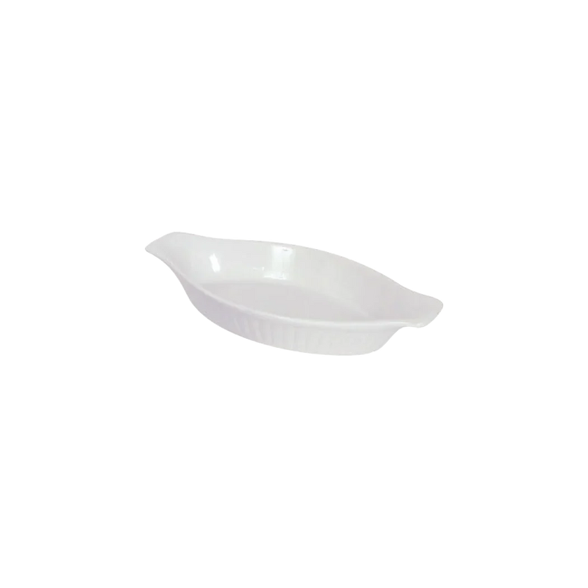 Browne - Lasagna Baker, Ribbed with smooth trim, 8oz/236ml, 9.5x4.5x4.3
