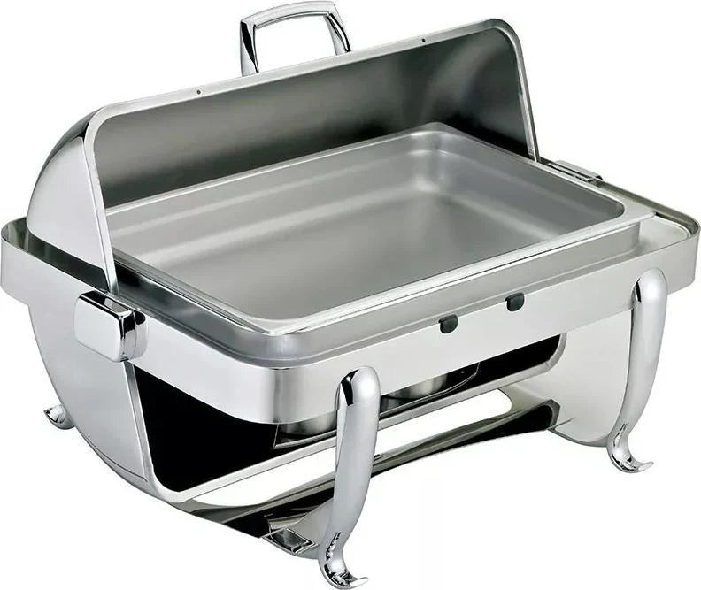Browne - OCTAVE Rectangular Chafer, Full Size, Dripless, w/Roll top cover, 9qt/8.5L, 26.5x21.5x16