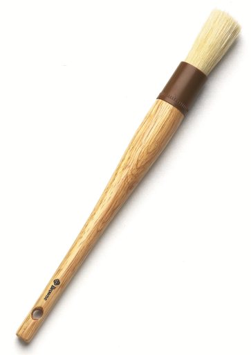 Browne - Pastry Brush, Boar Bristles, Wood Handle, Oval, 1