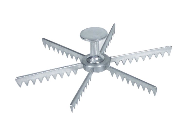 Browne - Pie Marker, 6 Cut, Cast Aluminum, Polished Finish