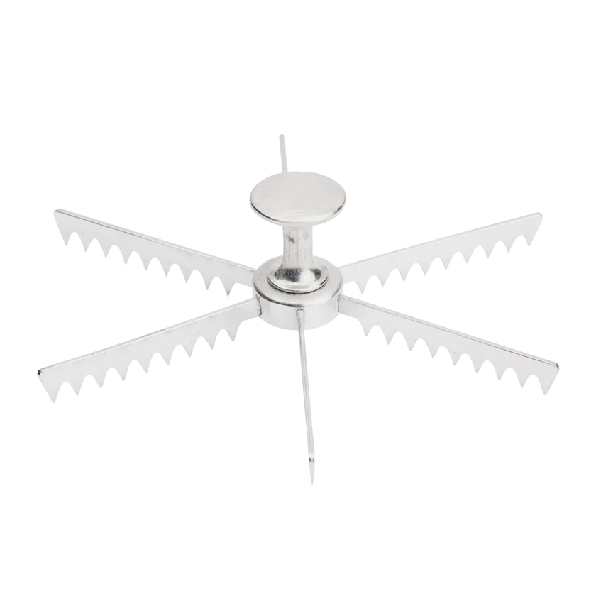Browne - Pie Marker, 6 Cut, Cast Aluminum, Polished Finish