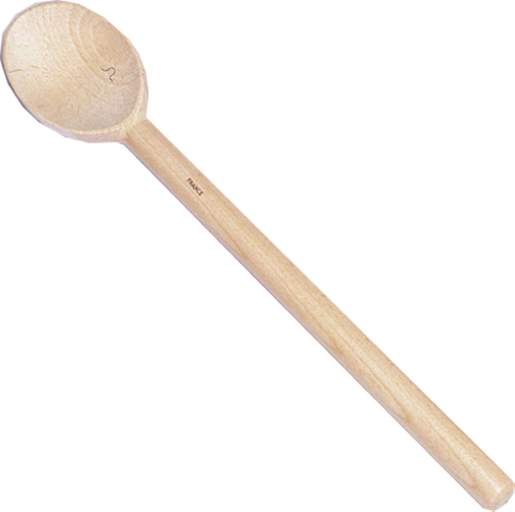 Brown - Cuillères en bois, 30,5 cm (12 pouces), bois de hêtre des Alpes, finition cirée