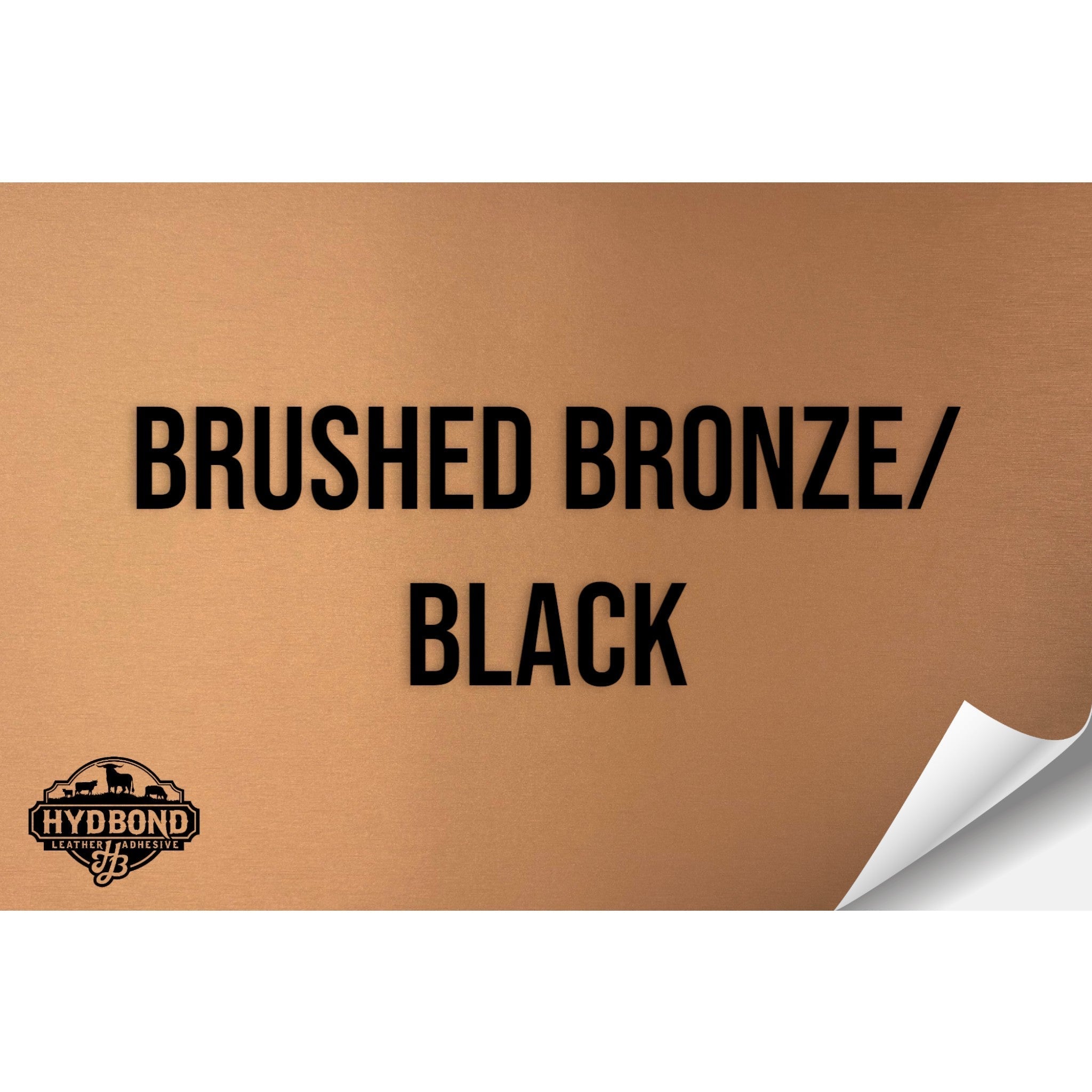 BRUSHED BRONZE/BLACK WITH ADHESIVE HYDBOND LEATHERETTE SHEET (12