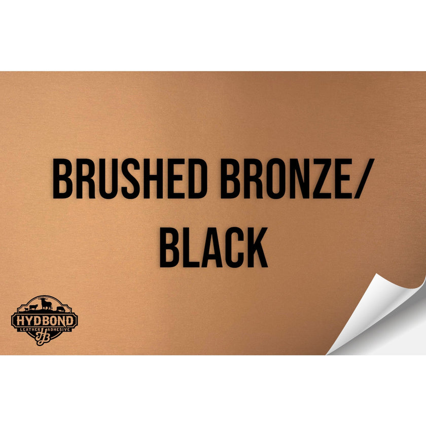 BRUSHED BRONZE/BLACK WITH ADHESIVE HYDBOND LEATHERETTE SHEET (12