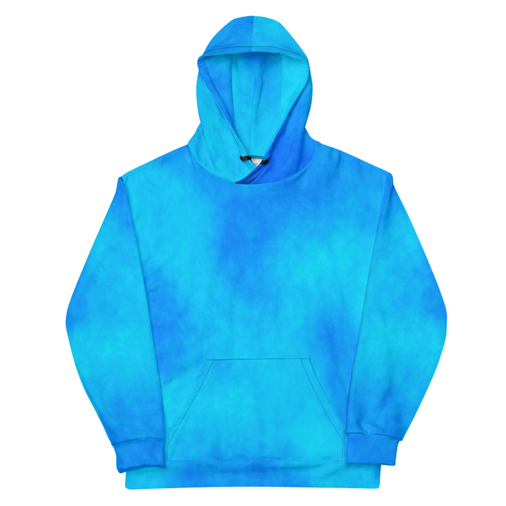 Brushed fleece Blue Premium Hoodie Whale print