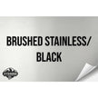 BRUSHED STAINLESS/BLACK WITH ADHESIVE HYDBOND LEATHERETTE SHEET (12