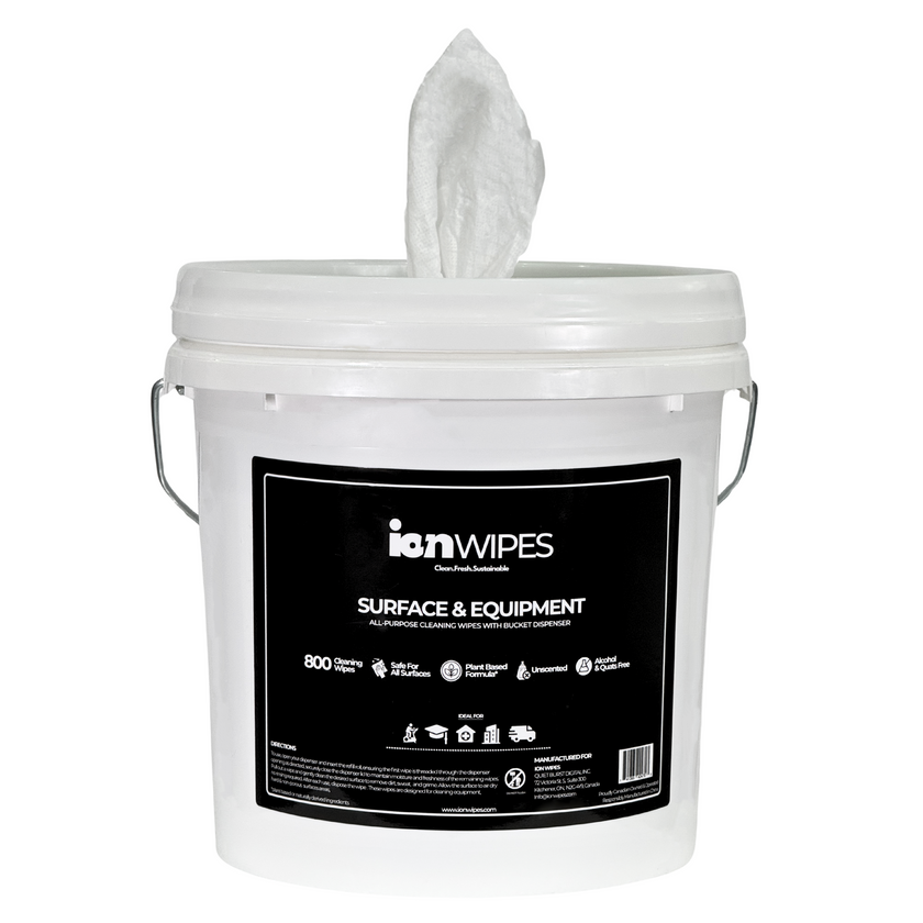 Gym Wipes with Bucket Dispenser | Surface & Equipment Cleaning Wipes - 800ct
