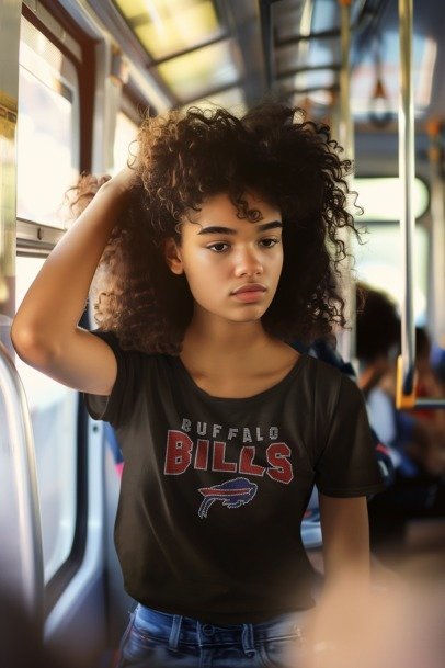 Buffalo Bills Rhinestone Shirt – Bling Football Sparkle Game Day Tee | Blingdazzel