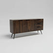 Buffet Scandinave en bois d'acacia brun foncé