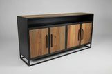 Buffet bois Recyclé sur structure d'acier noir
