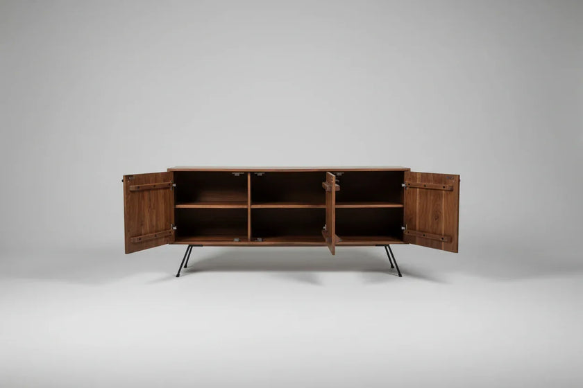 Buffet style Mid-Century en bois D'Acacia