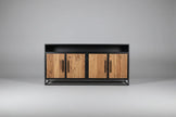 Buffet bois Recyclé sur structure d'acier noir