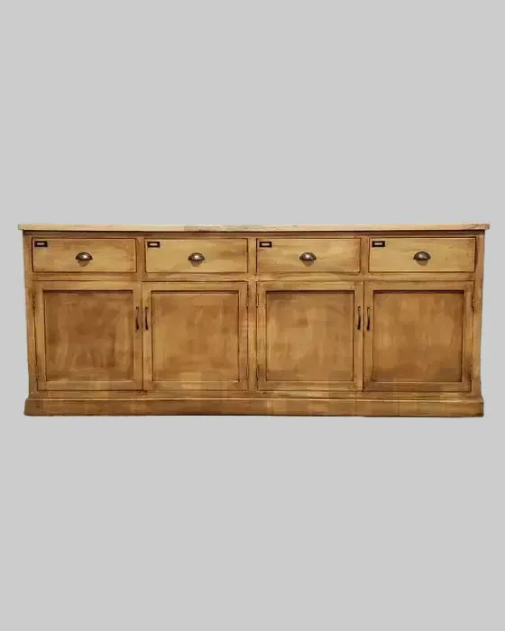 Buffet campagnard en bois de manguier fini patine naturel