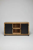 Buffet en bois de manguier avec porte en acier noir