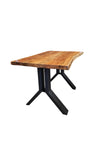 Bureau de Travail en Bois D'acacia massif sur patte en acier noir