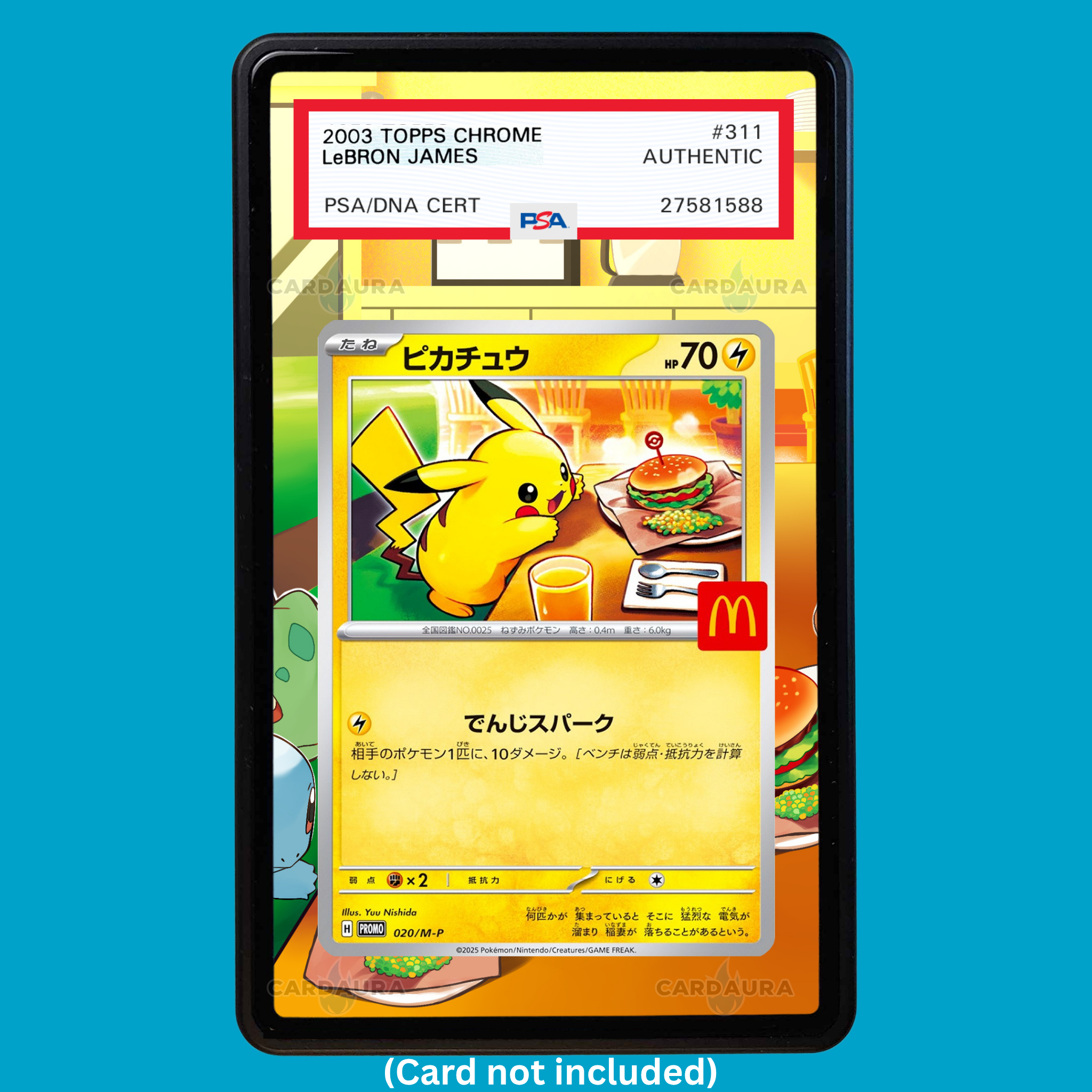 Pikachu Mcdonalds 20/M-P Promo 2025 (Graded) Display Case