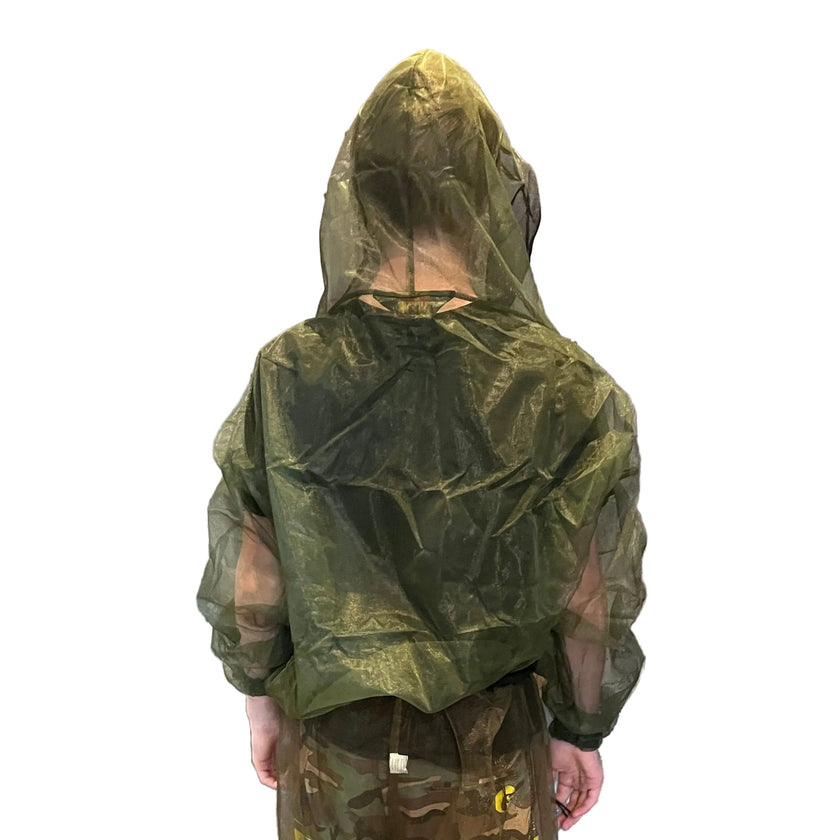 Bushline Outdoors Mesh Adult Pullover Bug Jackets with Zip Back Hood & Neck