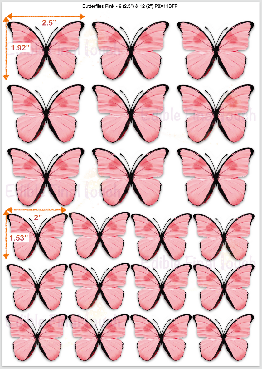 Edible Butterflies Cake Decorations
