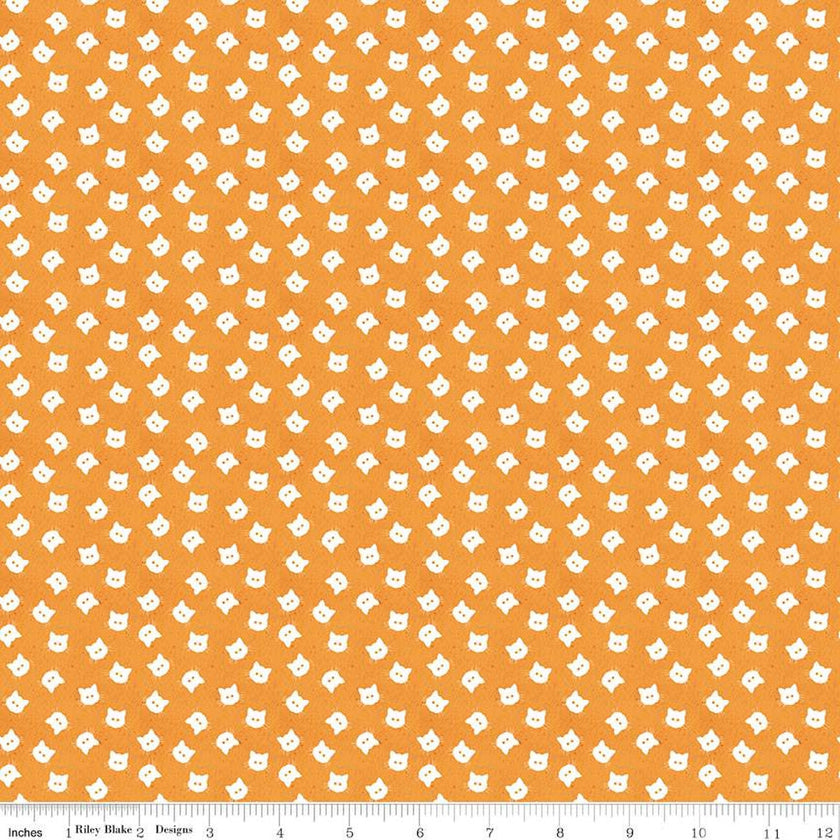 Riley Blake - Costume Maker's Act II - Scaredy Cat Buttons Orange - C16008-ORANGE