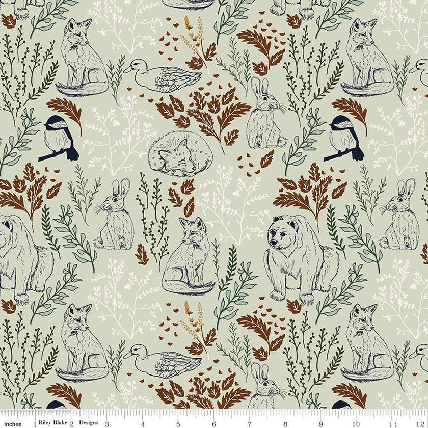 Riley Blake - Let's Wander - Main Mist - C16880-MIST