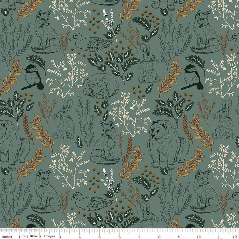 Riley Blake - Let's Wander - Main Teal - C16880-TEAL