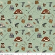 Riley Blake - Let's Wander - Gone Fishing Sage - C16881-SAGE