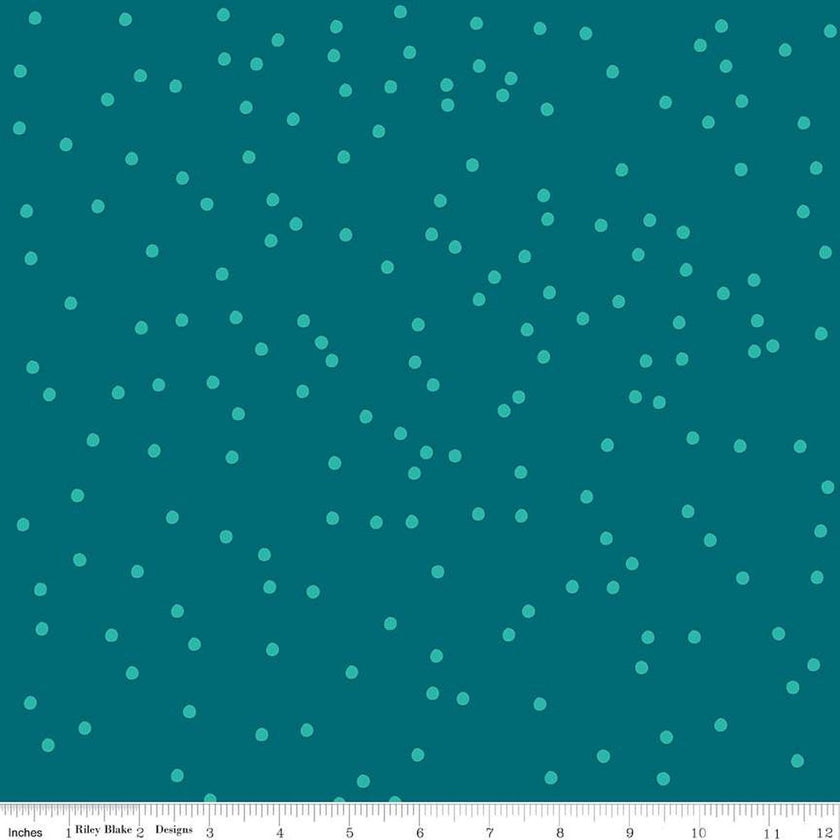 Riley Blake - On the Dot - Ocean Green