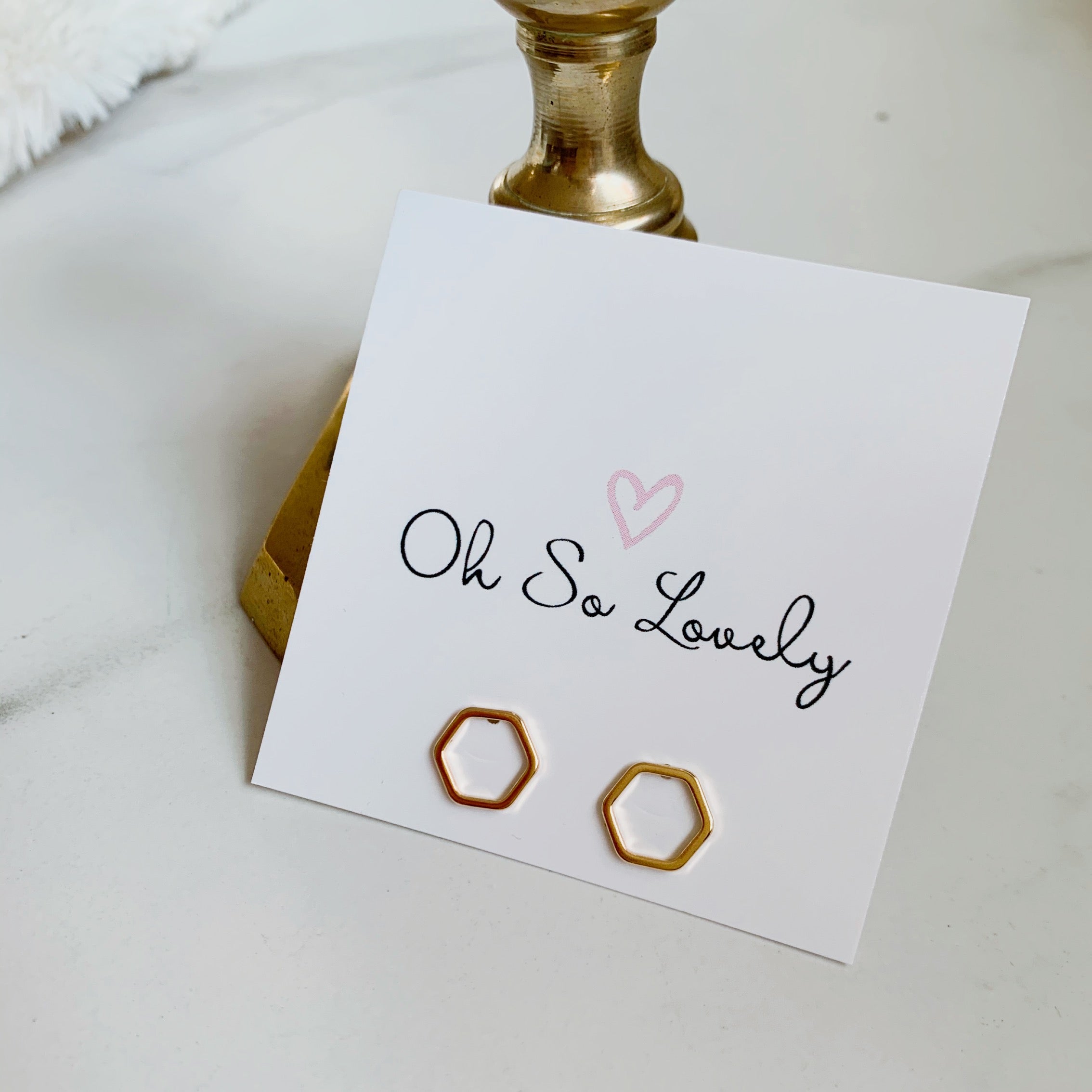 Gold hex stud