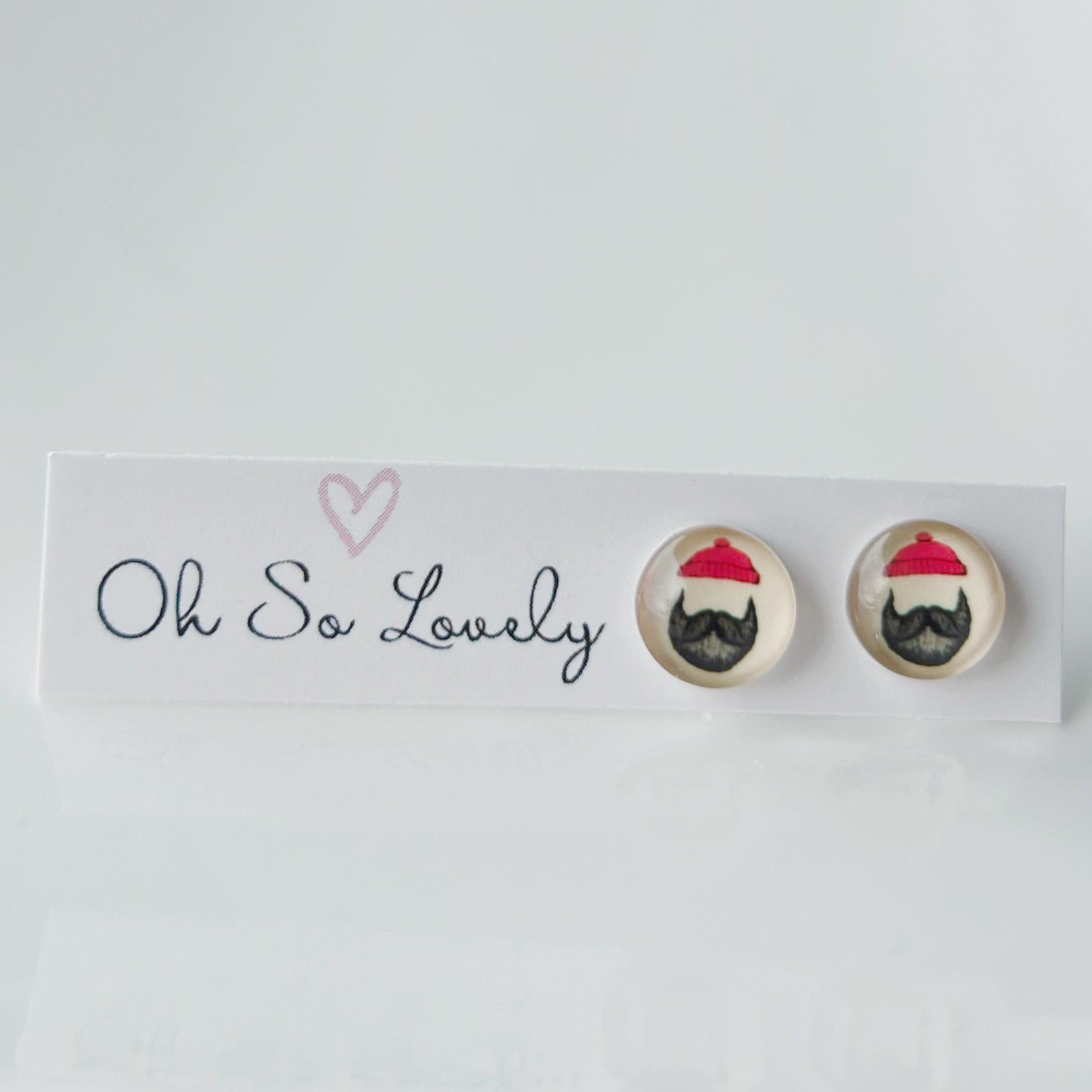 Beard Man Stud Earrings