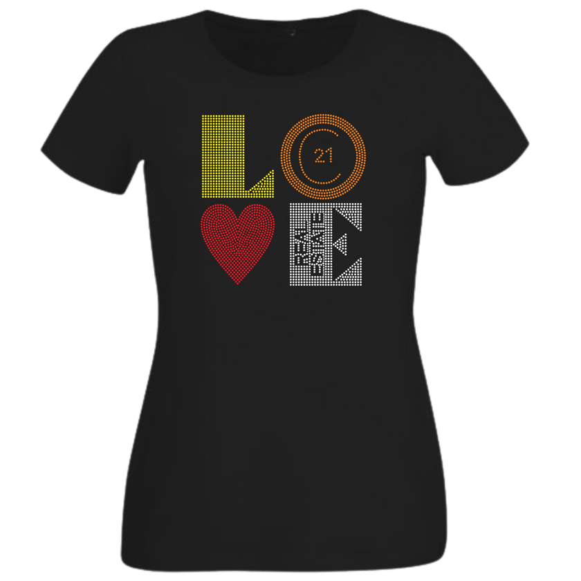 C21 Real Estate Rhinestone Shirt – Realtor Sparkle Bling Tee | Blingdazzel