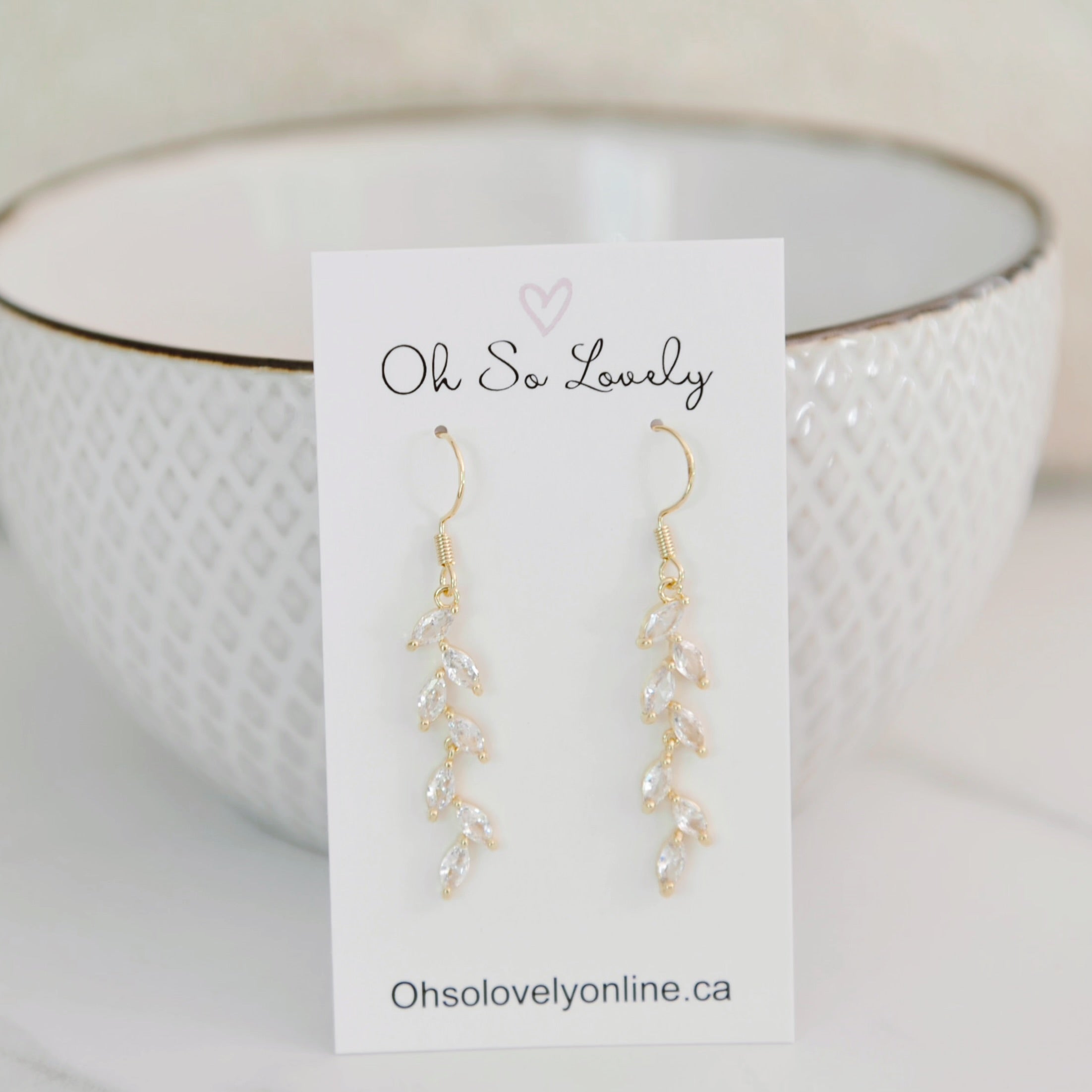 Crystal vine earrings