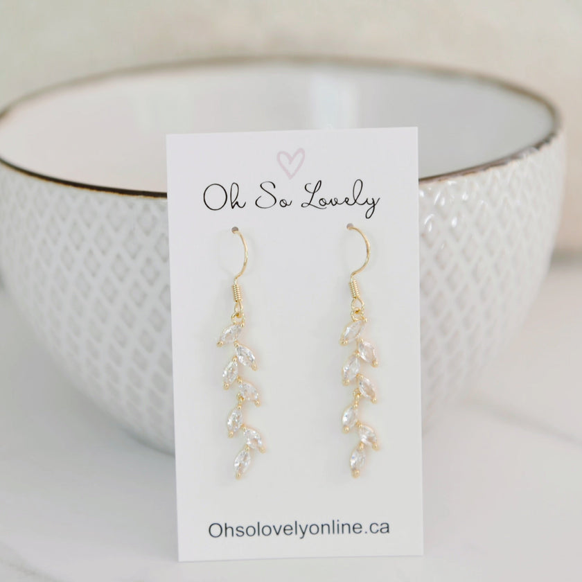 Crystal vine earrings