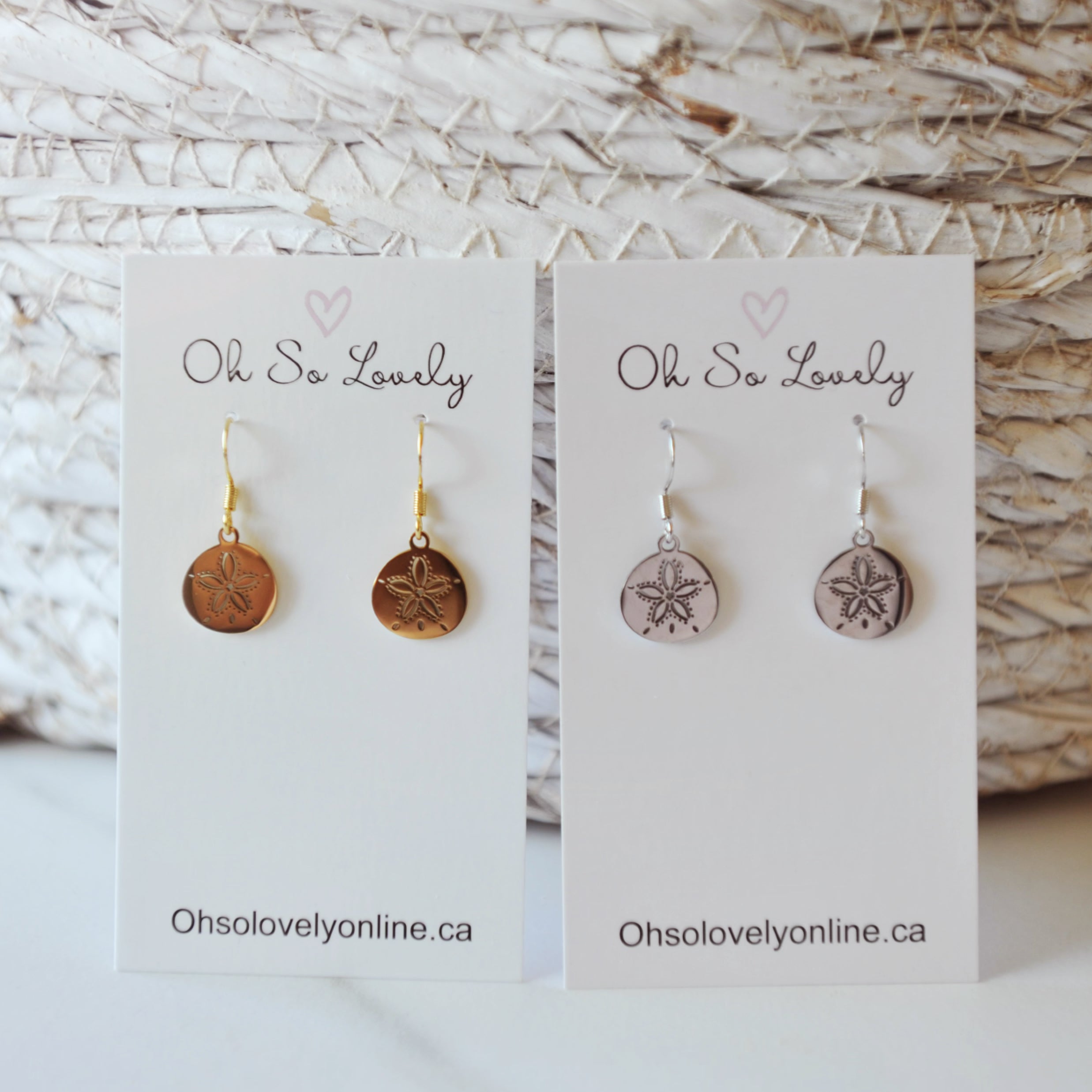Qualicum Beach Sandollar Earrings
