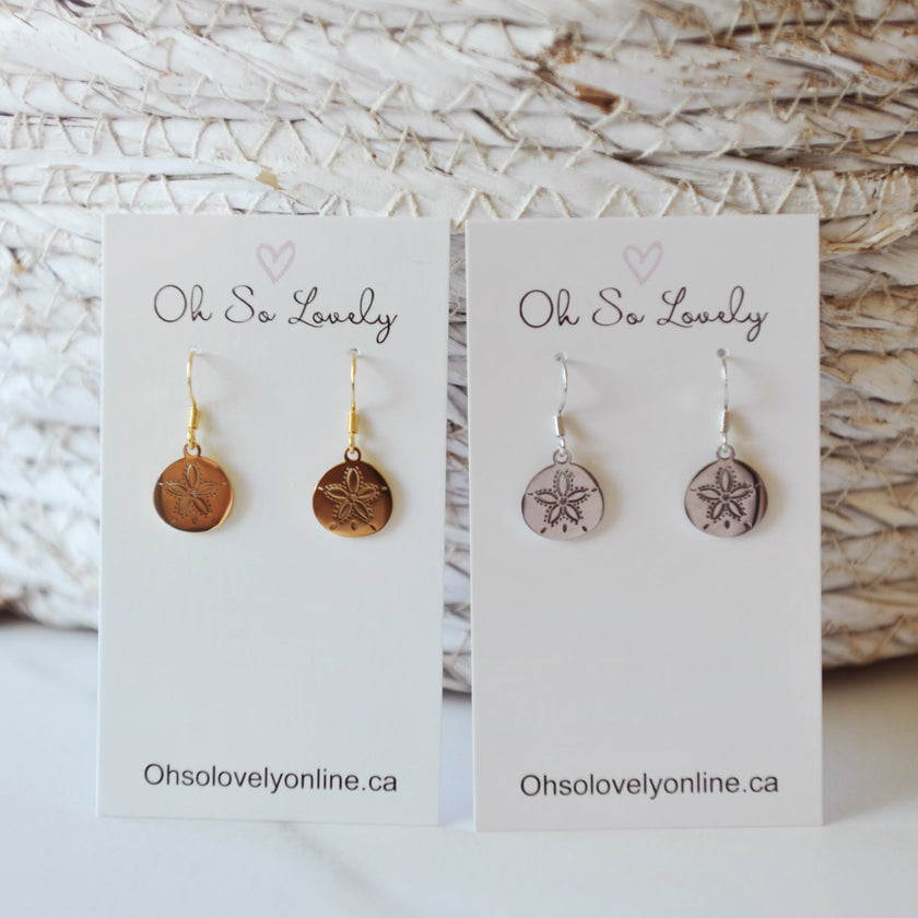 Qualicum Beach Sandollar Earrings