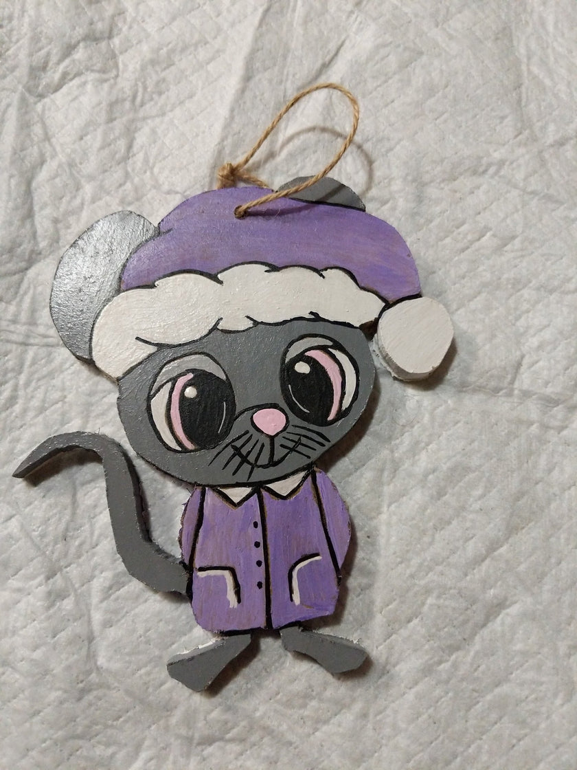Ornement de bois SOURIS