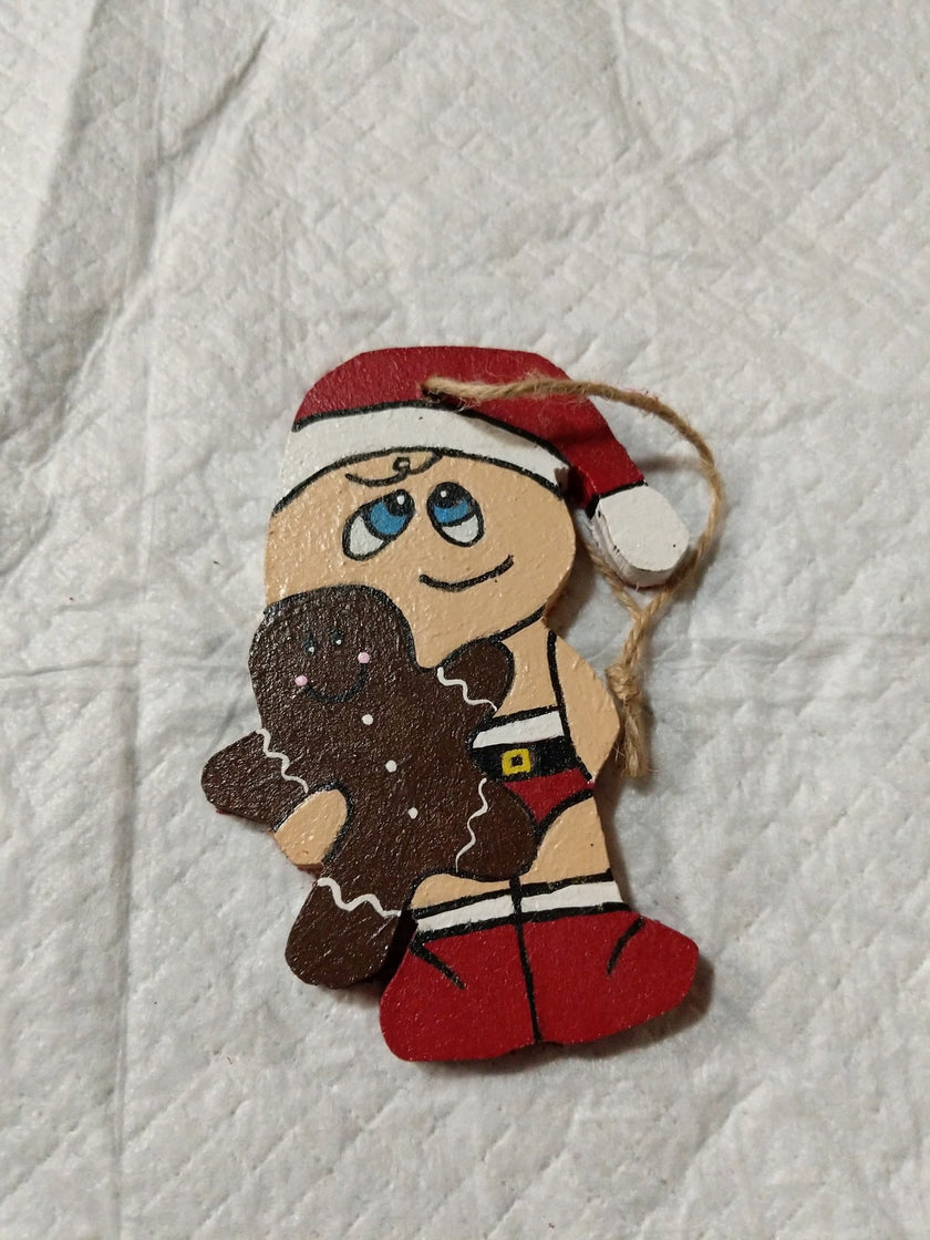 Ornement de bois BEBE NOEL PAIN D’EPICES
