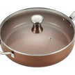 T-FAL C4108264 Endura Jumbo Cooker with Lid, 5 Quart, Copper